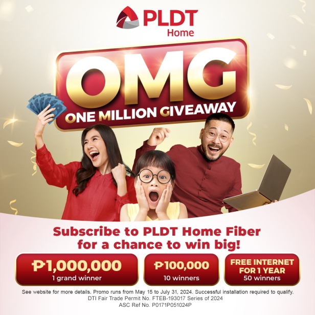 One Million Cash Prize to be Won with PLDT Home’s OMG Promo