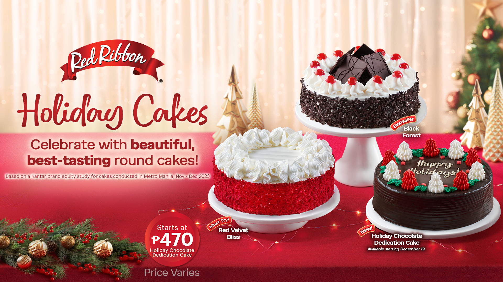 Merry Celebrations with Red Ribbon’s Holiday Cakes – Pop Davao Philippines