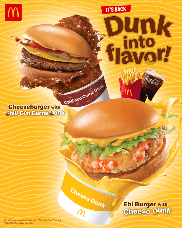 Dunk Into Flavor Once Again as McDonald’s Brings Back the Cheese and Chili Con Carne Dunks, Plus the Ebi&nbsp;Burger