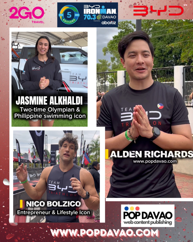 Alden Richards, Nico Bolzico and Jasmine Alkhaldi Power Through BYD Ironman 70.3&nbsp;Davao