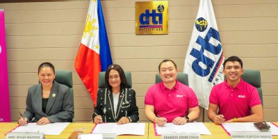 (From left) Assistant Secretary Nylah Rizza D. Bautista of the Competitiveness and Innovation Group of the Department of​ Trade and Industry; Undersecretary Blesila A. Lantayona of the Regional Operations Group; Francis John Chua, Business Unit Head of 2GO Travel; and George Clayton Narag, Head of Product Development of 2GO Travel.