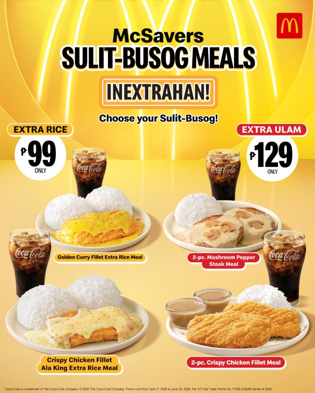 McDonald’s Sulit-Busog Meals Go the Extra Mile, at No Extra&nbsp;Cost