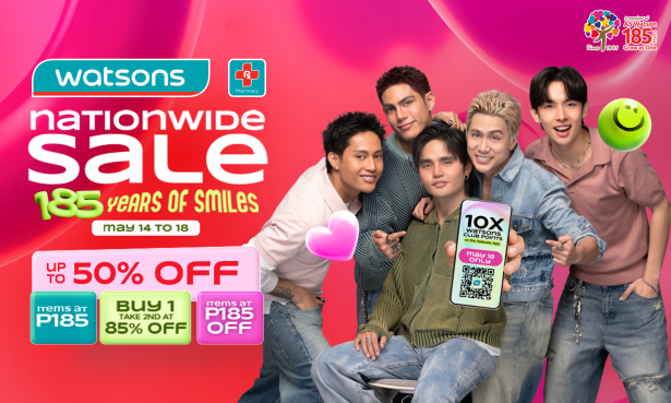 Watsons celebrates 185 years with its biggest Nationwide Sale yet this May&nbsp;14–18