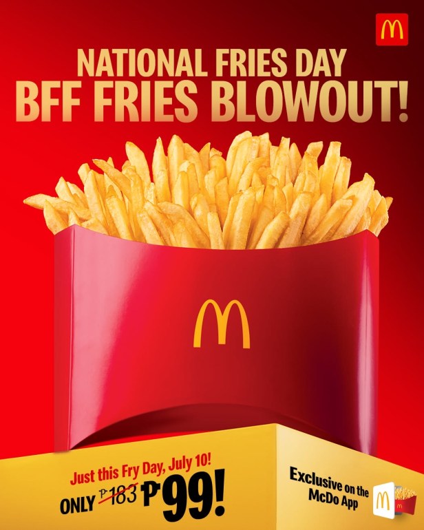 McDonald’s Celebrates National Fries Day on July 10 with BFF Fries&nbsp;Blowout
