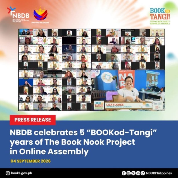 NBDB Celebrates 5 “BOOKod-Tangi” Years of The Book Nook Project in Online&nbsp;Assembly